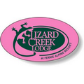 Fluorescent Pink Flexo-Printed Stock Oval Roll Labels (1"x1.75")